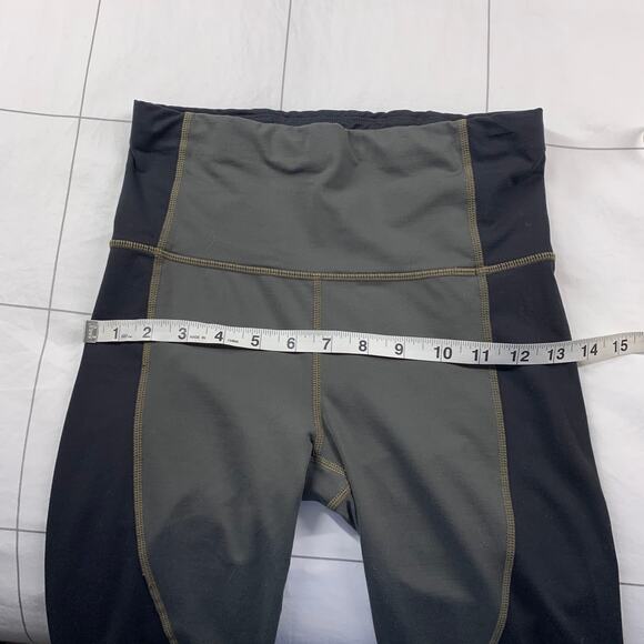 Athleta Leggings Womens XS Green Black Spar Colorblock Athletic Active Gym Run - Picture 9 of 11
